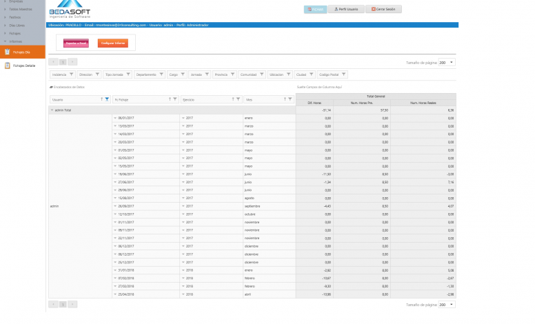 Aplicación Control de presencia y Gestión de días libres